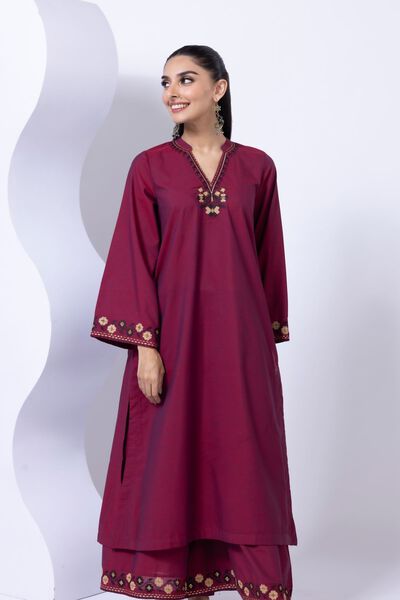 Embroidered | Chambray | Kurta | USD 30.00