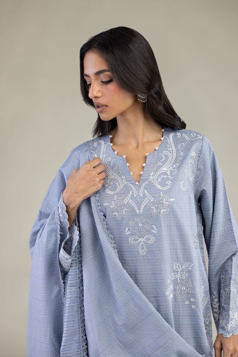 Embroidered | Messuri Dobby | Floral Tailored Set | USD 85.00