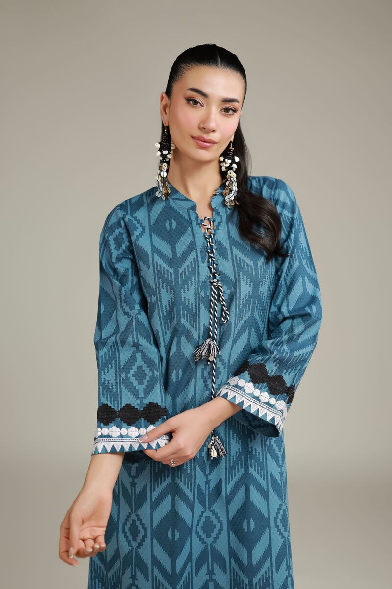 Embroidered | Cotton Dobby | Long Cotton Kurta | USD 35.00