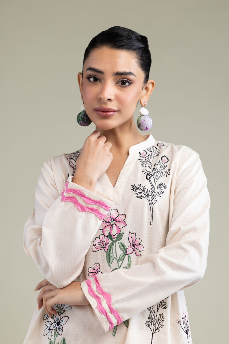 Embroidered | Cotton Dobby | Floral Cotton Kurta | USD 12.00