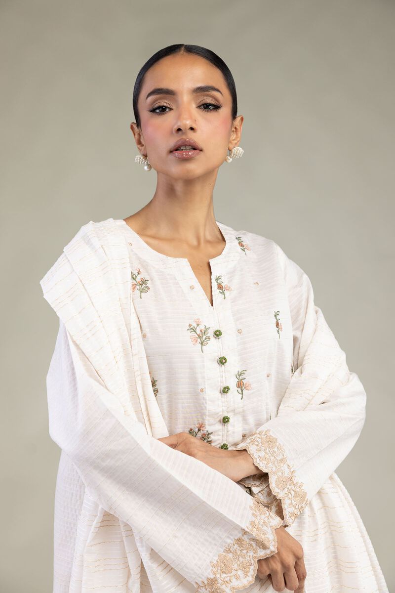 Embroidered | Messuri Dobby | Floral Tailored 3-Piece | USD 85.00