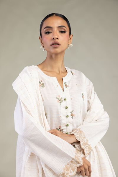 Embroidered | Messuri Dobby | Floral Tailored 3-Piece | USD 85.00
