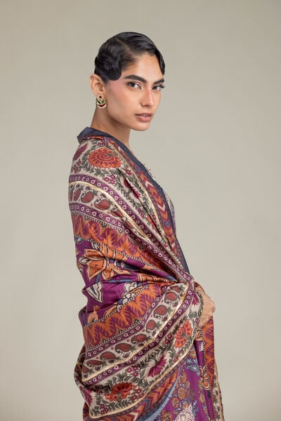 Embroidered | Polyester Silk | Silk Paisley Dupatta | USD 30.00