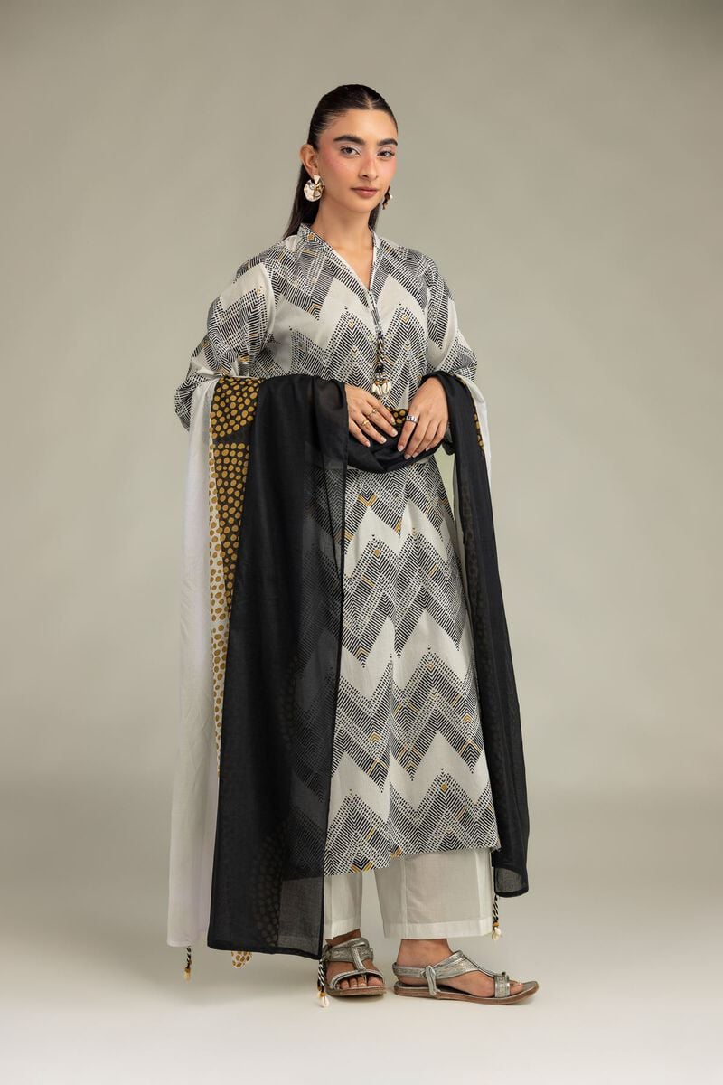Printed | Cambric | Geometric Longline Kurta | USD 35.00