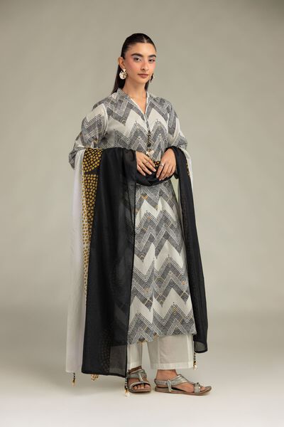 Printed | Cambric | Geometric Longline Kurta | USD 35.00
