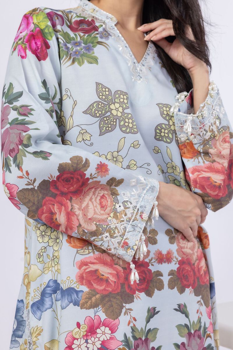 Embroidered | Russian Raw Silk | Kurta | USD 45.00