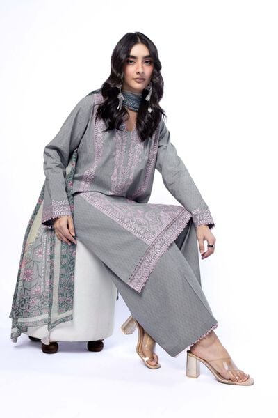 Embroidered | Cotton Dobby | Tailored 3 Piece | USD 75.00