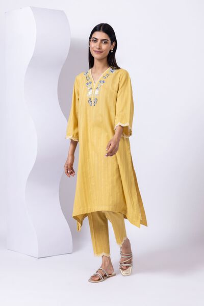 Embroidered | Leno | Pants | USD 10.00