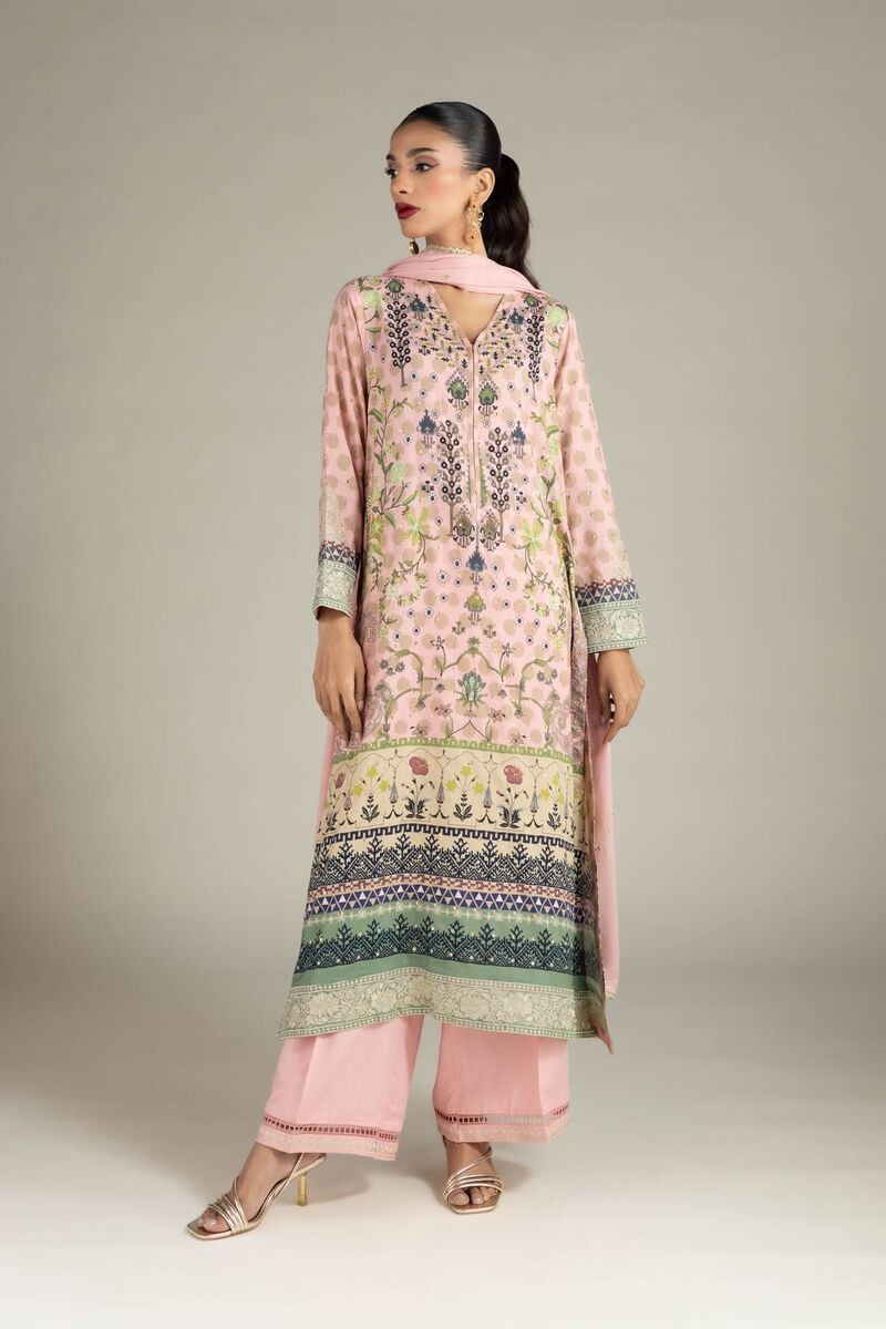 Embroidered | Raw Silk | 3 Piece Co-ord Set | USD 50.00