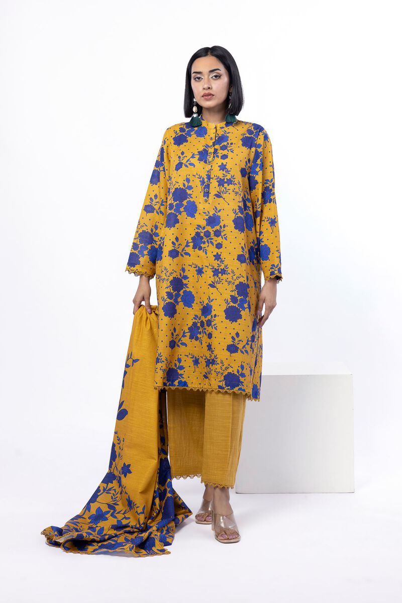 Printed | Textured Cotton | Tailored 3 Piece | USD 45.00