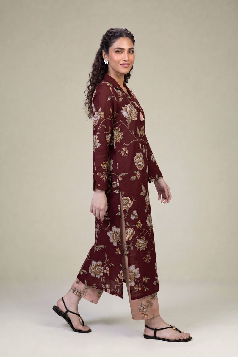 Printed | Light Khaddar | Floral Khaddar Kurta | USD 35.00