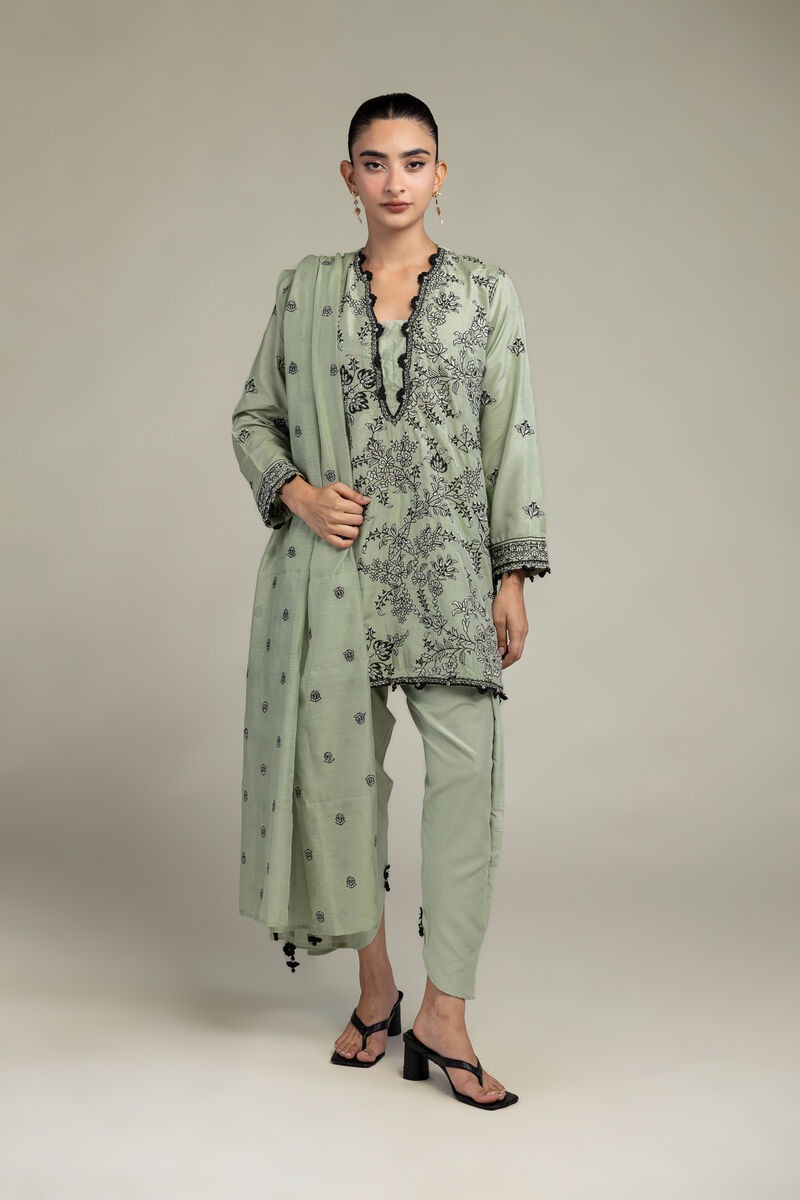 Cotton Net | Floral Cotton Dupatta | USD 35.00