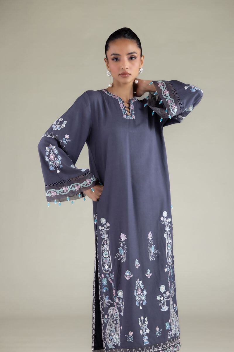 Embroidered | Raw Silk | Kurta | USD 70.00