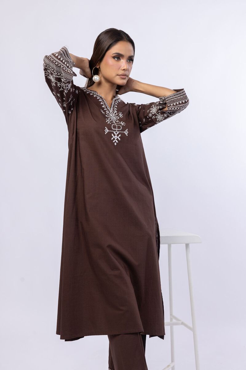 Embroidered | Crosshatch Poplin | Kurta | null