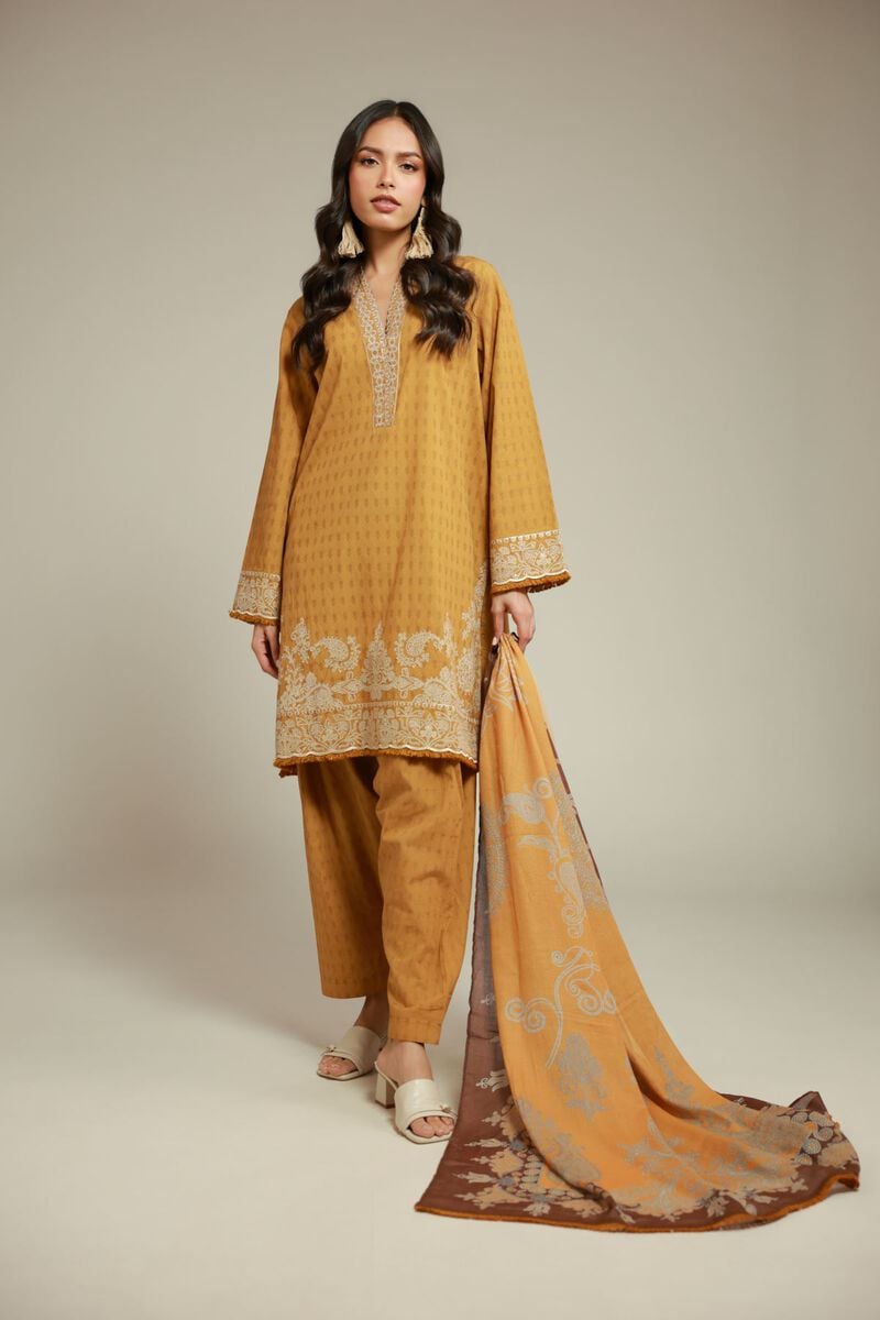 Embroidered | Dobby | Tailored 3-Piece Set | USD 85.00