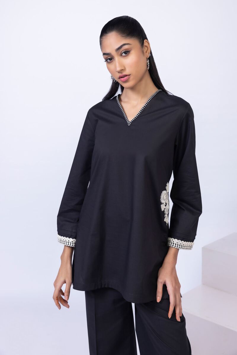 Embroidered | Crosshatch Poplin | Kurta | USD 7.50