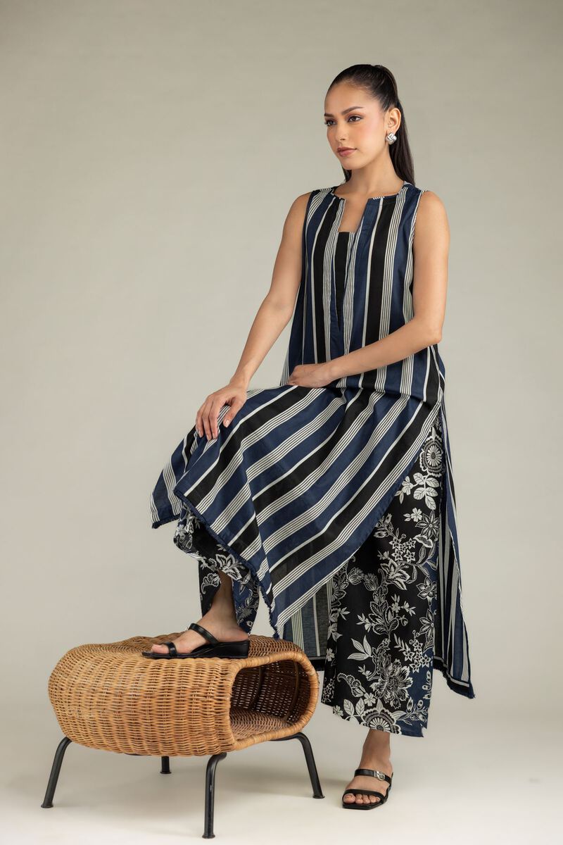 Printed | Cambric | Sleeveless Longline Kurta | USD 35.00
