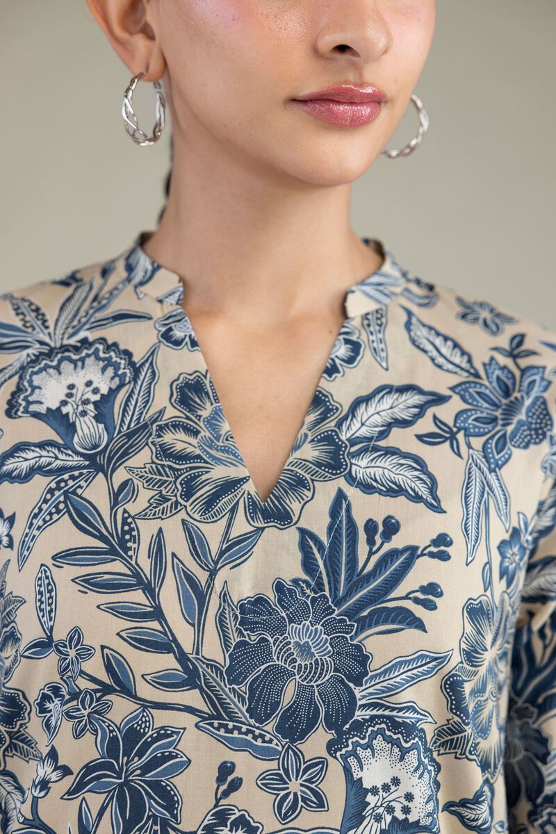Printed | Cambric | Cambric Longline Kurta | USD 35.00