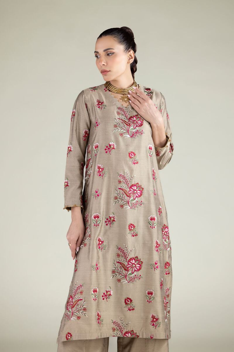 Embroidered | Raw Silk | Kurta | USD 55.00