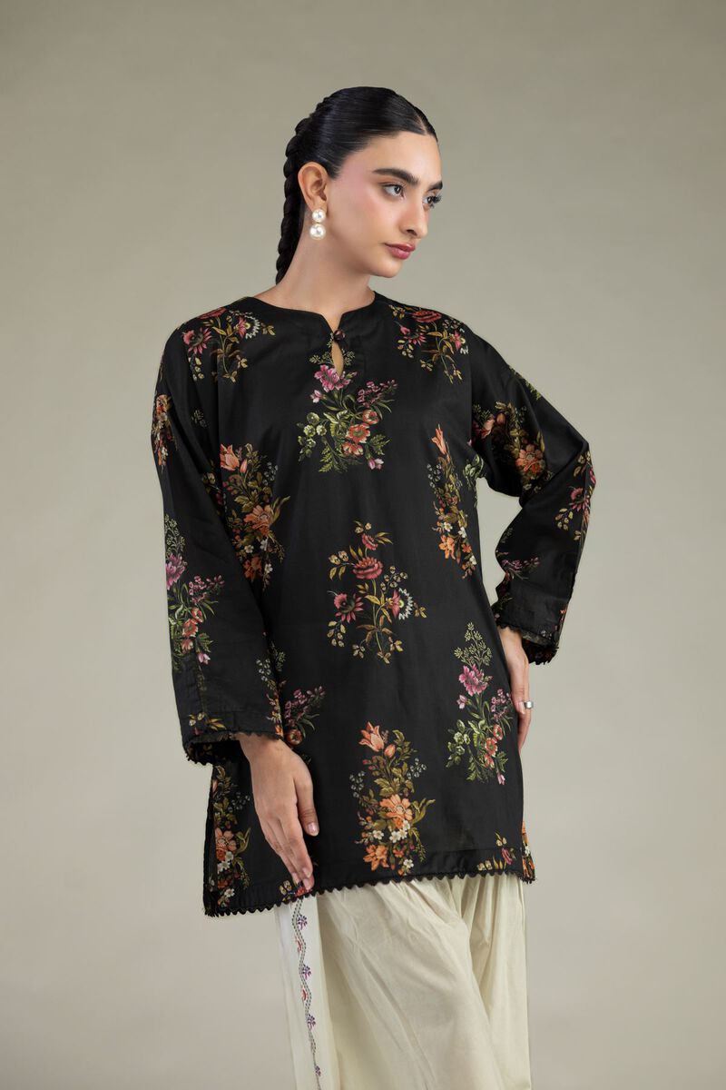 Printed | Cambric | Black Cambric Kurta | USD 35.00