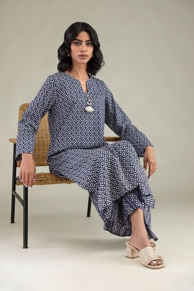 Printed | Cambric | Printed Longline Kurta | USD 35.00