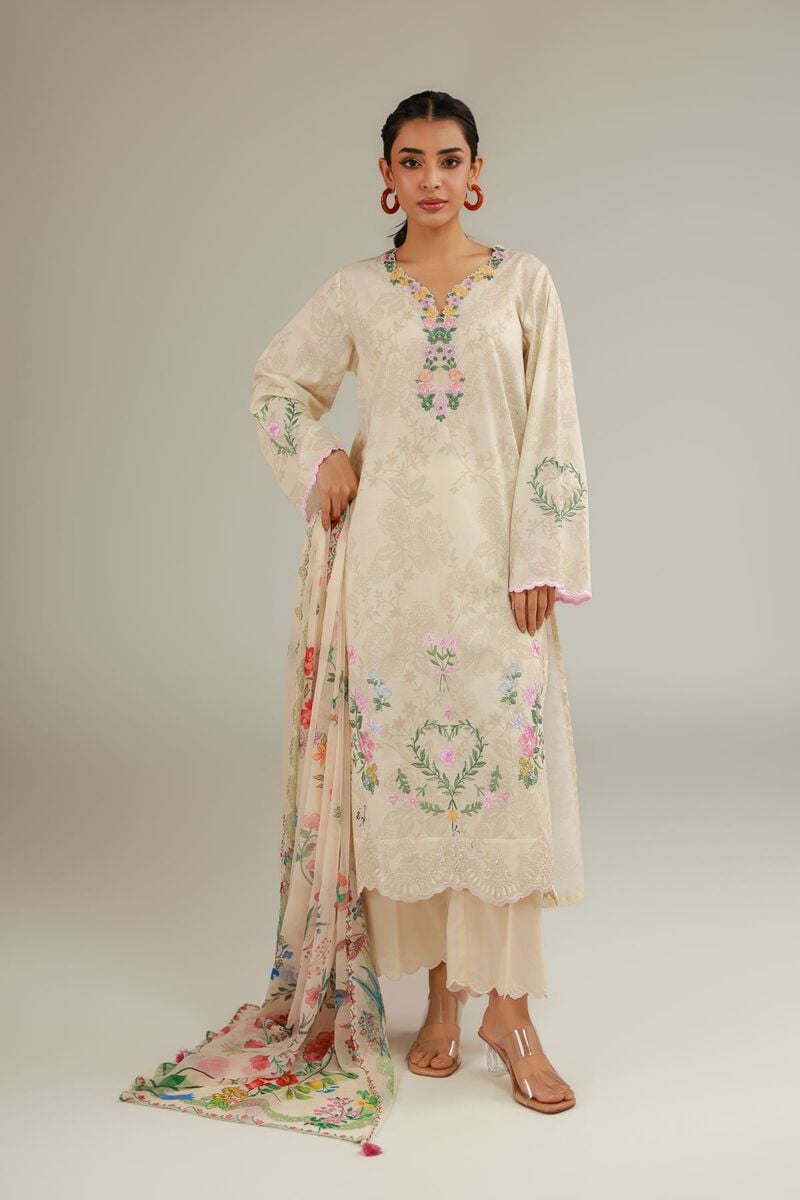 Embroidered | Cambric | Floral Tailored 3-piece | USD 75.00