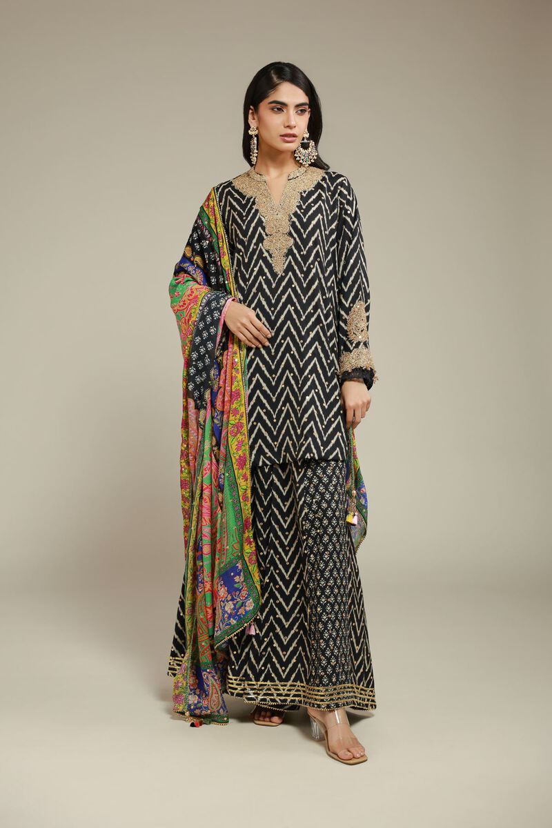 Embroidered | Raw Silk | 3 Piece Co-ord Set | USD 145.00