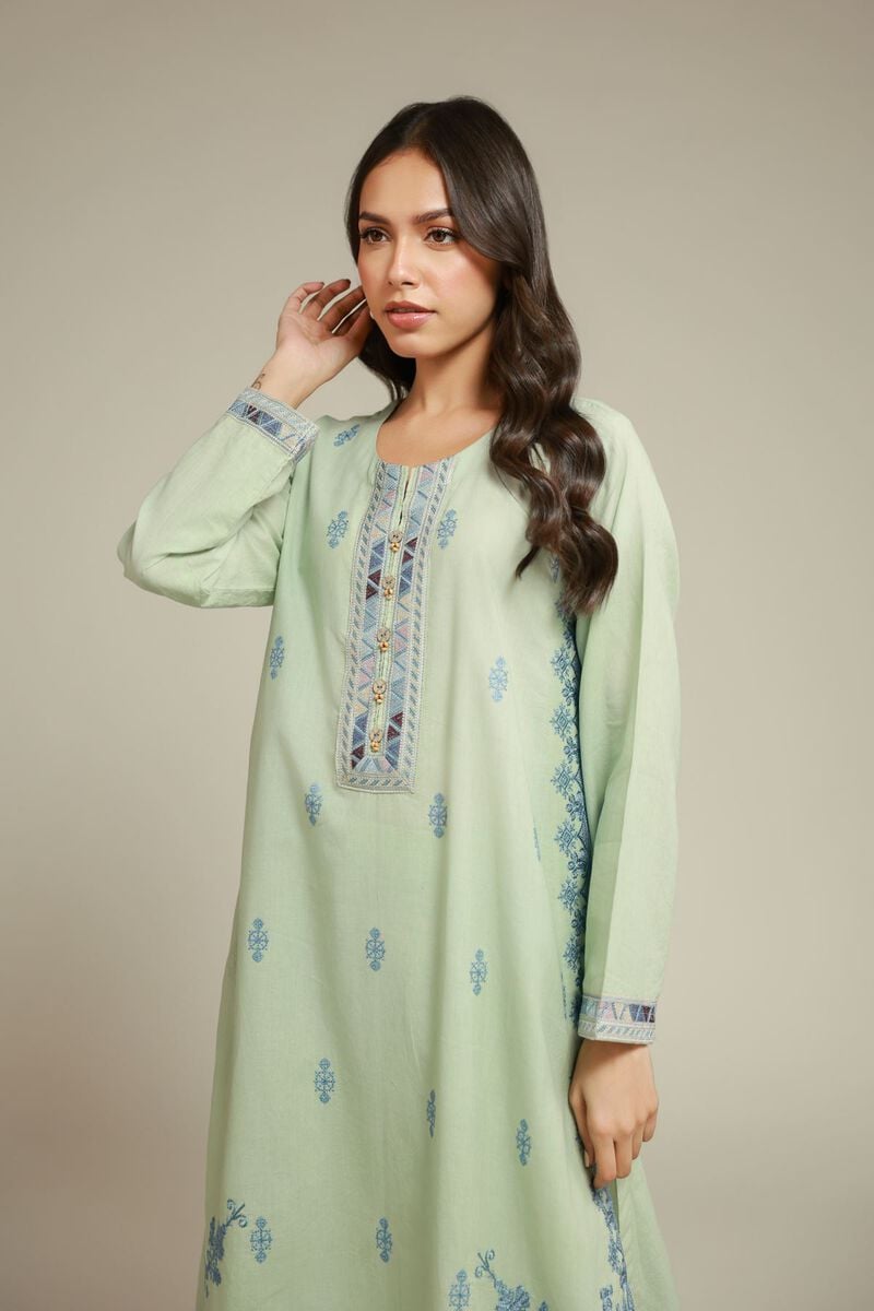 Embroidered | Cambric | Floral 2-Piece Tailored  | USD 55.00