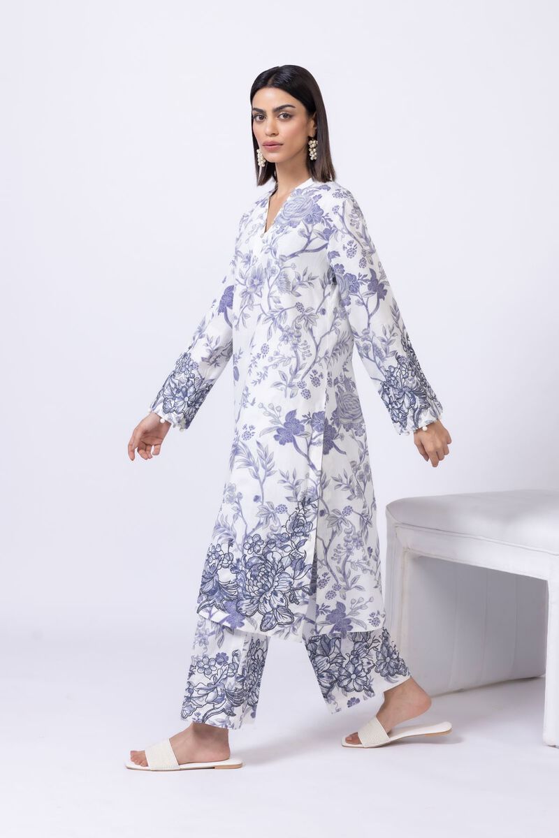 Embroidered | Crosshatch Poplin | Pants | USD 6.00