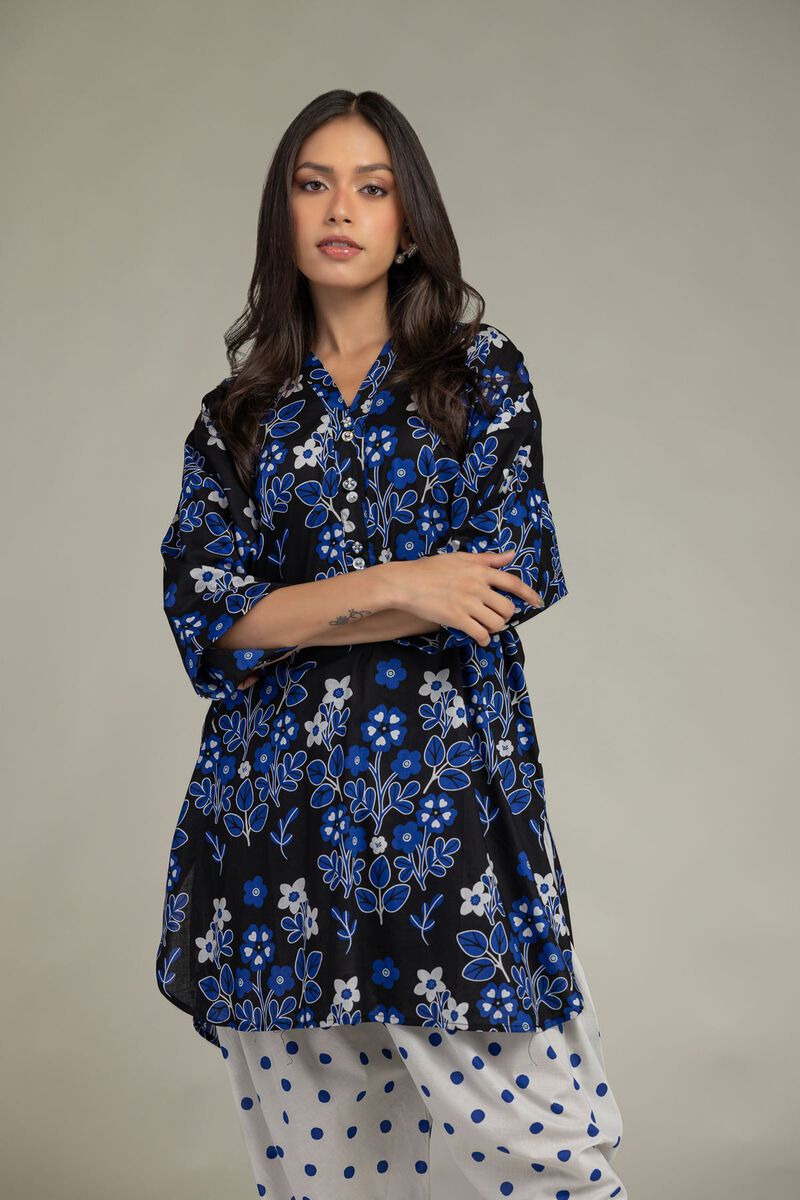 Printed | Cambric | Floral V-Neck Kurta | USD 35.00