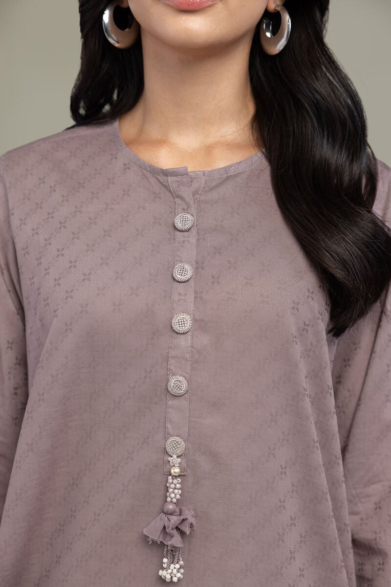 Dyed | Cotton Dobby | Cotton Longline Kurta | USD 35.00