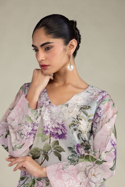 Embroidered | Blended Viscose | Floral Viscose Kurta | USD 55.00