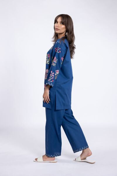 Embroidered | Crosshatch Poplin | Pants | USD 20.00
