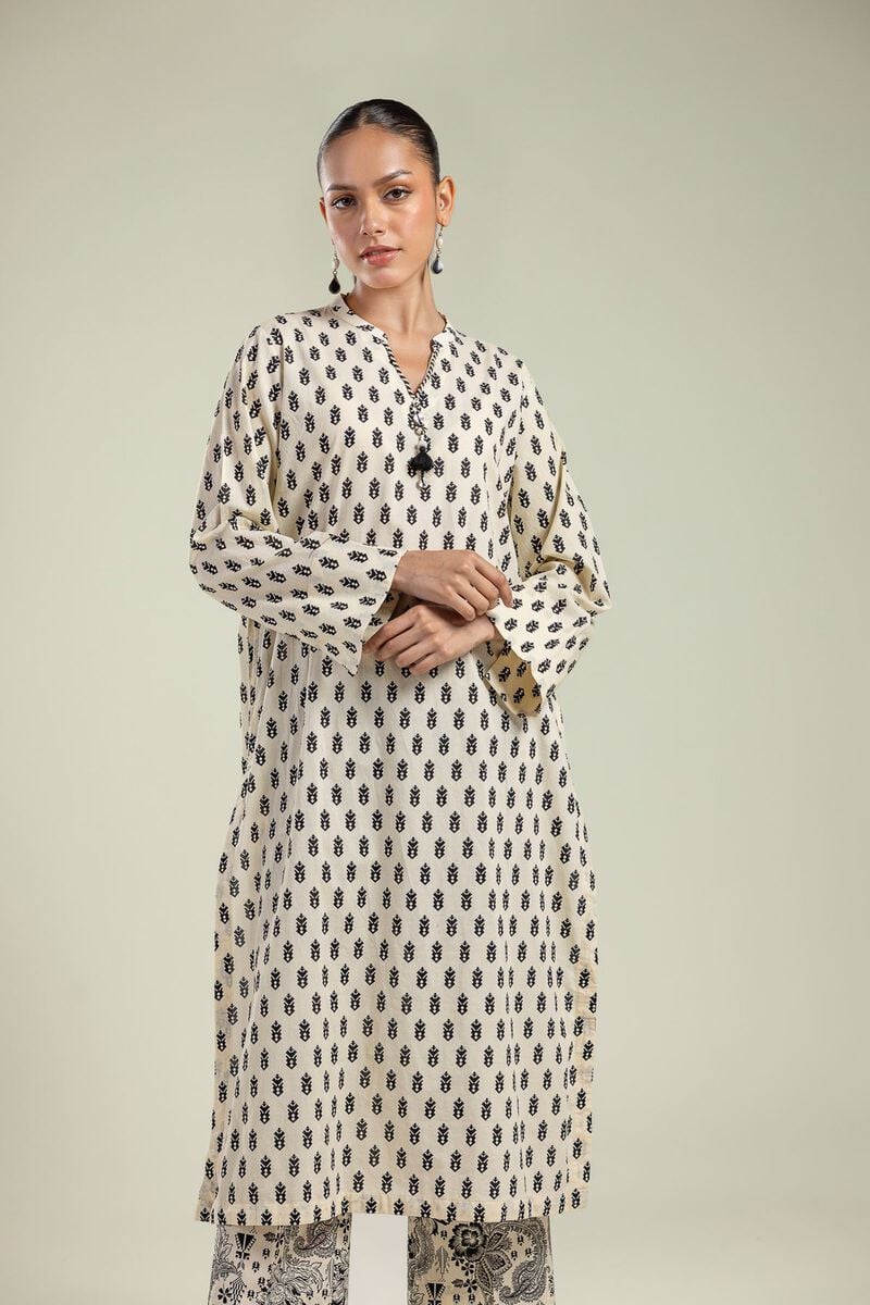 Printed | Cambric | Cambric V-Neck Kurta | USD 30.00