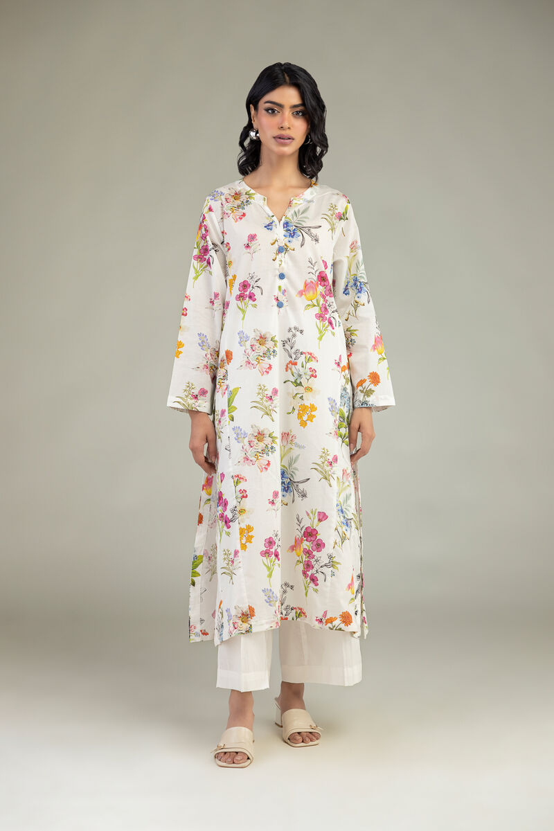 Embroidered | Cambric | Floral Longline Kurta | USD 30.00