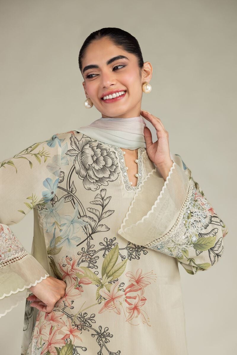 Embroidered | Chiffon | Floral Chiffon Dupatta | USD 30.00