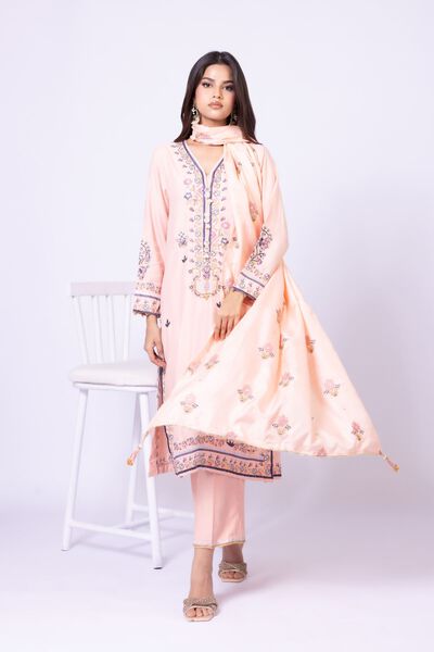 Embroidered | Tusser Silk | Dupatta | USD 25.00