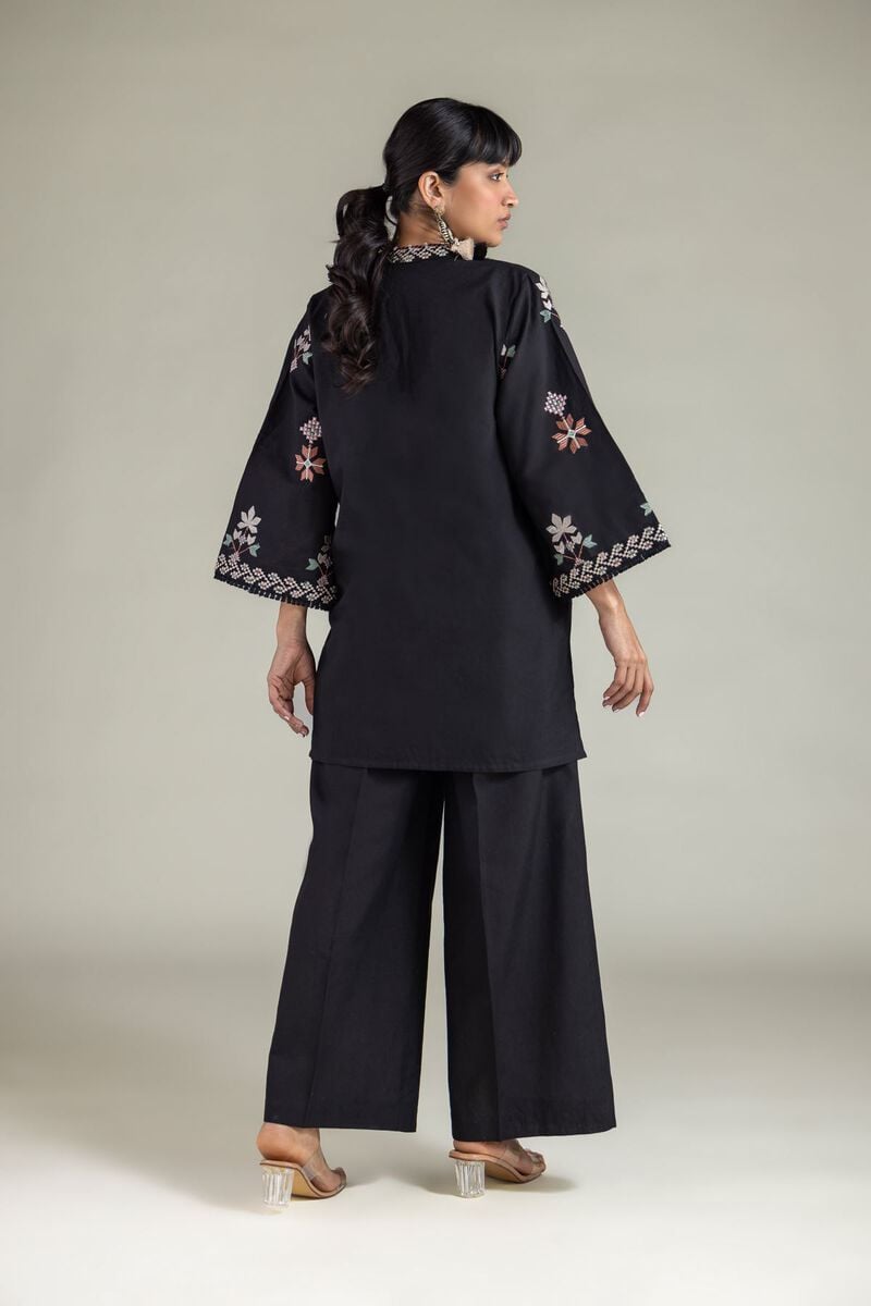 Embroidered | Cambric | Black Tailored Suit | USD 45.00