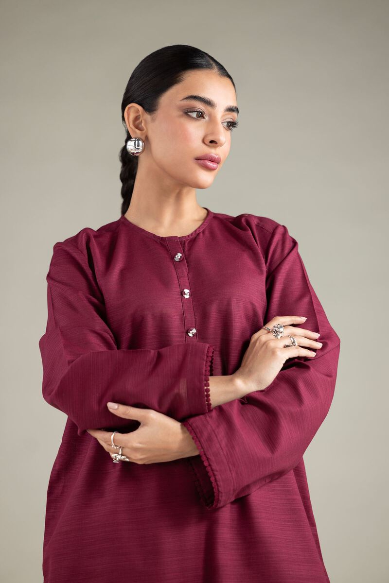 Dyed | Textured Cotton | Solid Short Kurta | USD 30.00