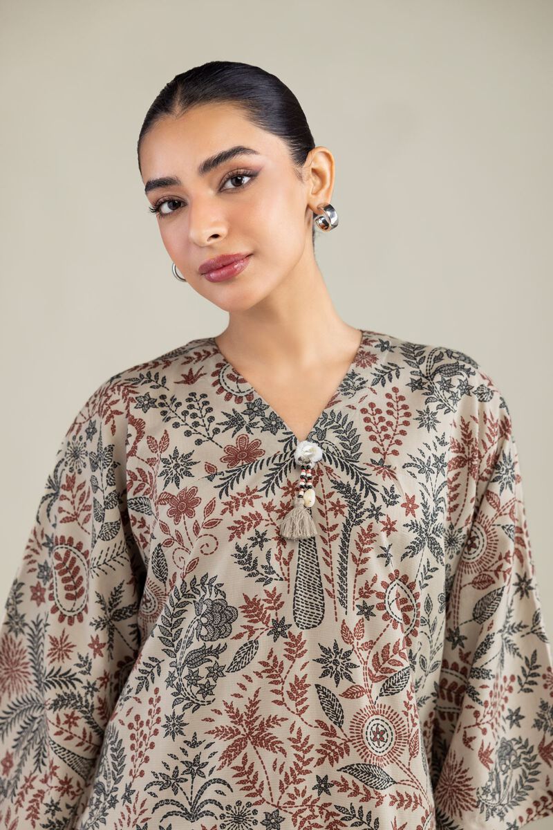 Printed | Textured Weave | Long Floral Kurta | USD 35.00