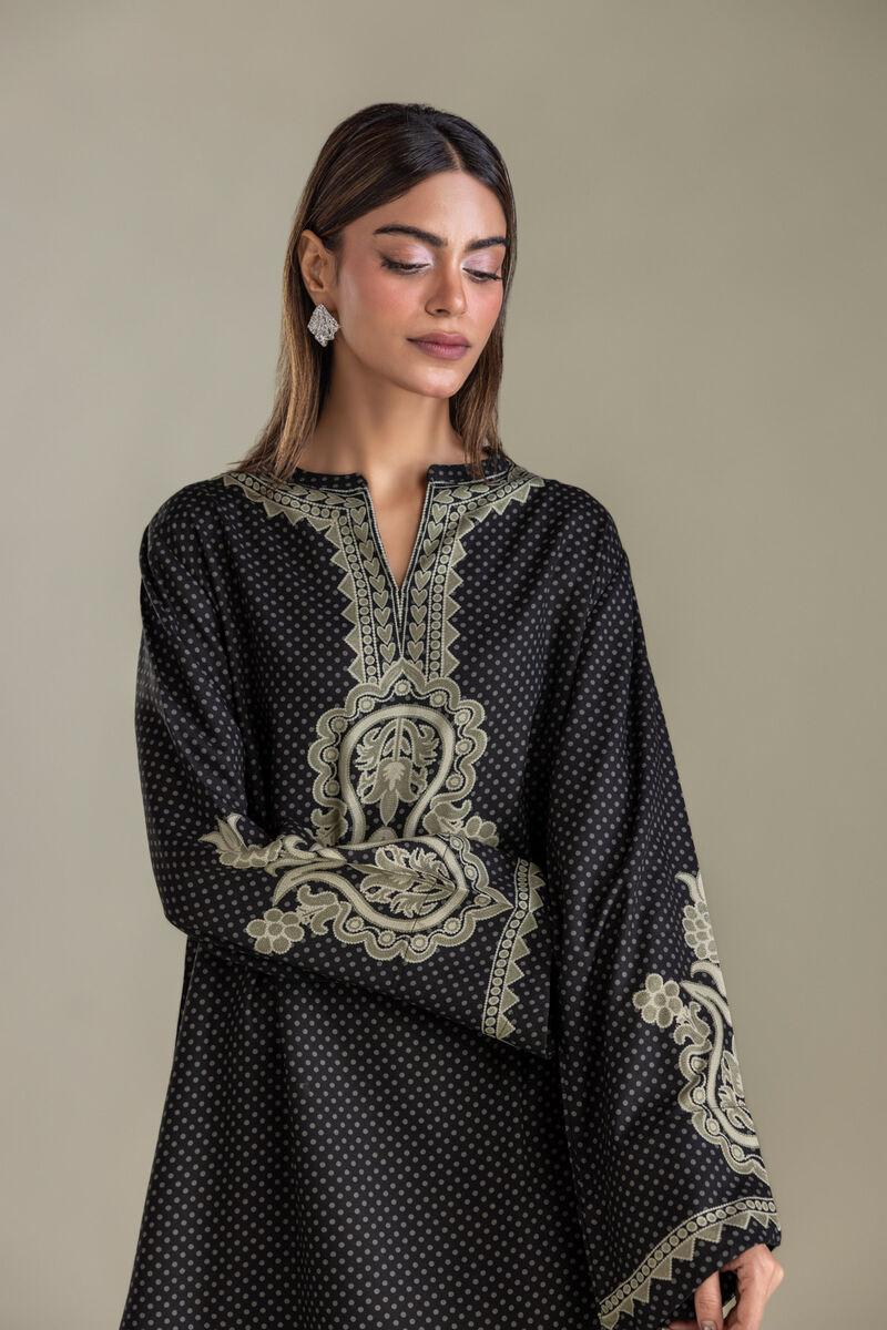 Printed | Viscose Crepe | Black Crepe Tunic | USD 40.00