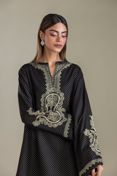 Printed | Viscose Crepe | Black Crepe Tunic | USD 40.00