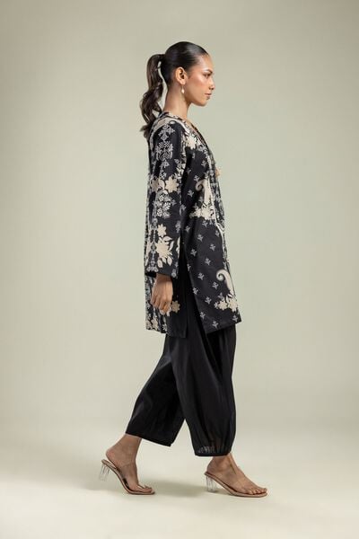 Printed | Cambric | Solid Black Shalwar | USD 25.00