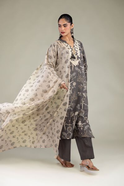 Embroidered | Lawn | Floral Lawn Dupatta | USD 30.00