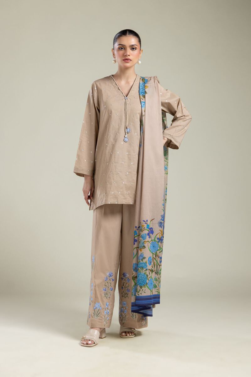 Embroidered | Lawn | Beige Lawn Dupatta | USD 25.00