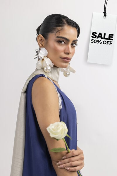 Embroidered | Raw Silk | Sleeveless V-Neck Kurta | USD 20.00