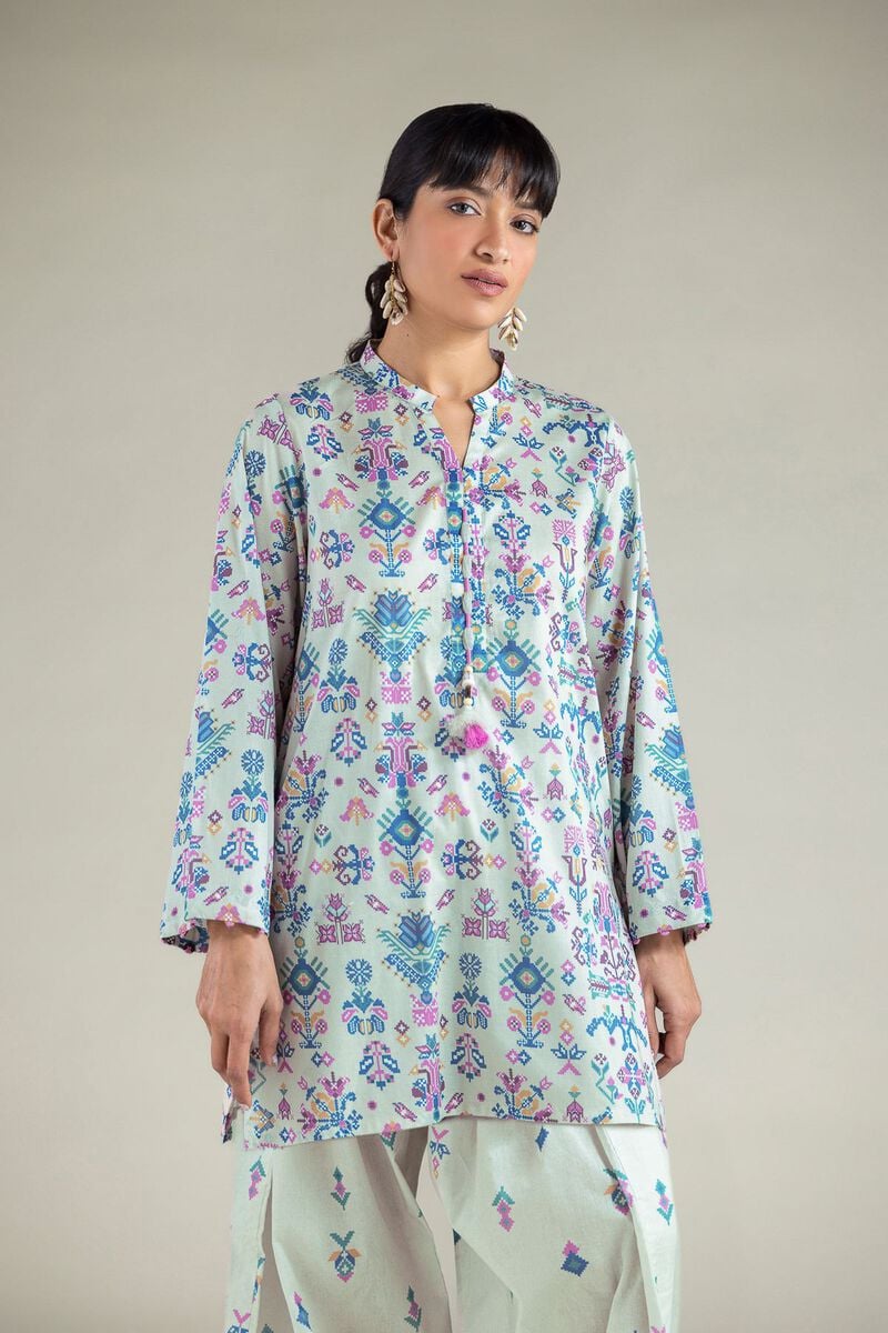 Printed | Cambric | Cambric Tailored 2-Piece | USD 40.00