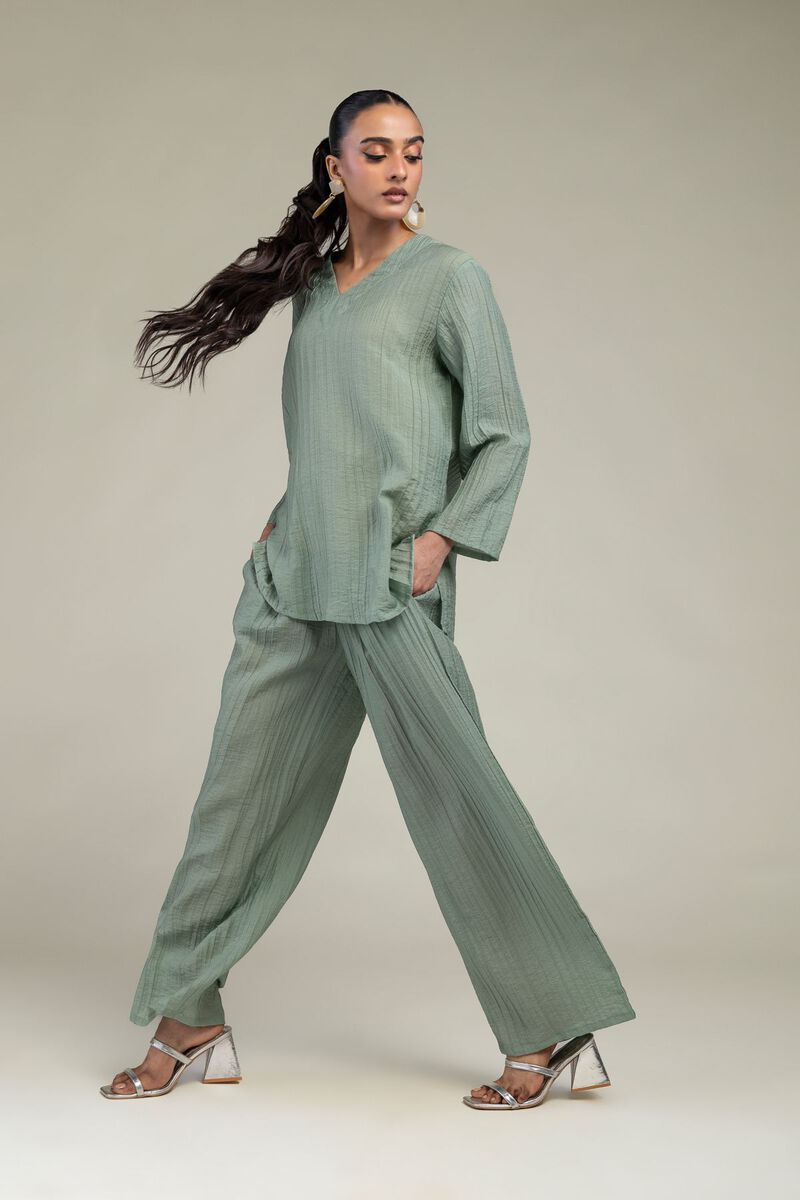 Dyed | Blended Crinkle | Blended Crinkle Trousers | USD 35.00