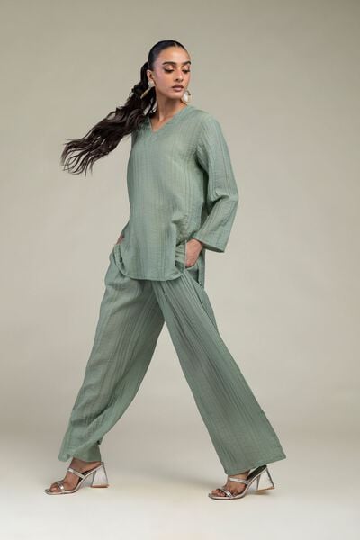 Dyed | Blended Crinkle | Blended Crinkle Trousers | USD 35.00