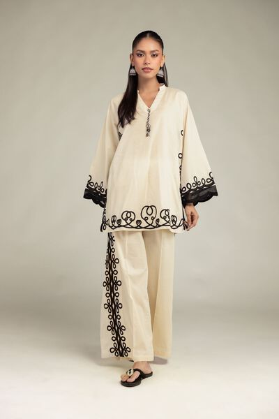 Embroidered | Cotton Dobby | Cotton Dobby Pants | USD 30.00